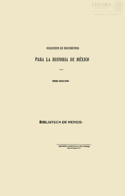 Imagen de Colección de documentos para la Historia de México, tomo segundo