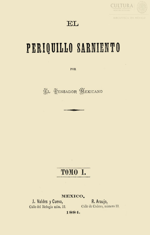 Imagen de El Periquillo Sarniento. Tomo 1