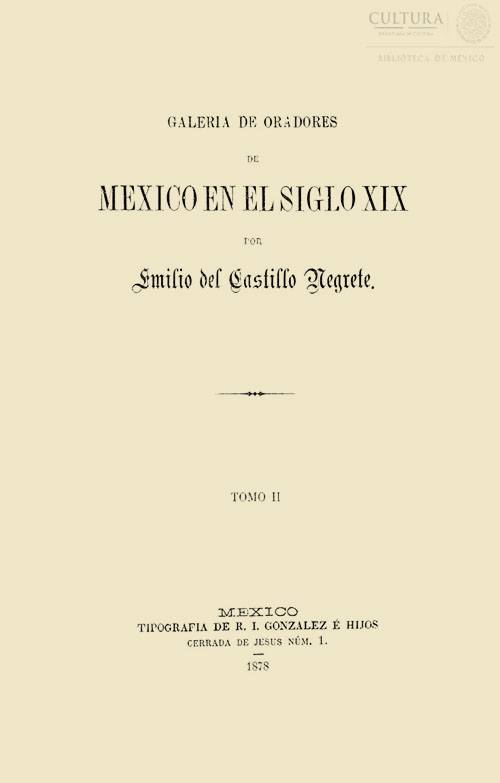 Imagen de Galeria de oradores de México en el siglo XIX