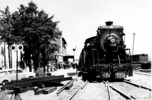 Imagen de Locomotora de vapor número 133 del Ferrocarril Mexicano en la estación Muñoz en Tlaxcala
