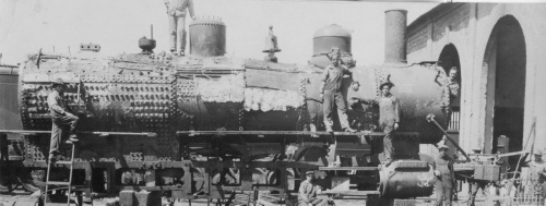 Imagen de Reparación de una locomotora de vapor