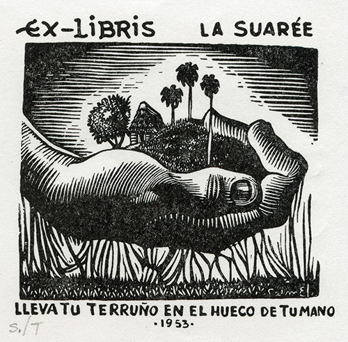 Imagen de Sin Titulo (Cuba) (Ex Libris la Suareé Lleva Tu Terruño en El Hueco de Tu Mano)